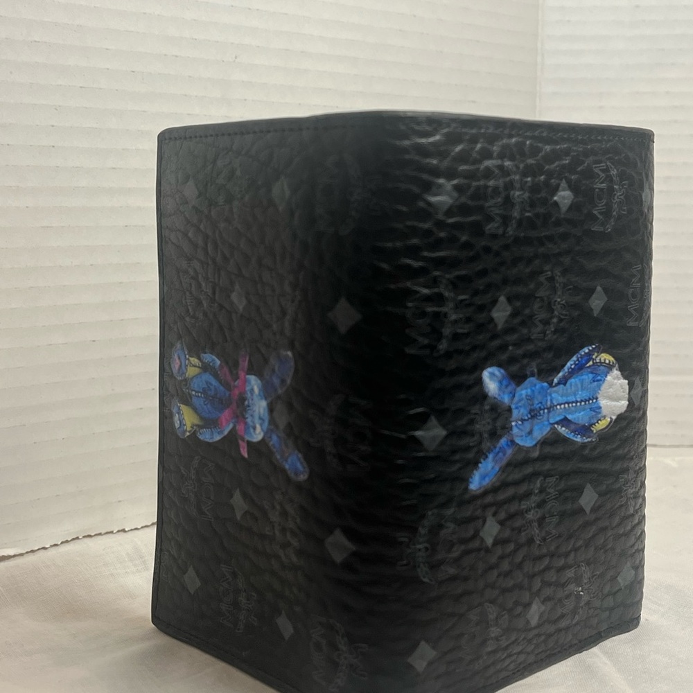 MCM Black Wallet with Vibrant Bunny Accent - Picture 6 of 8